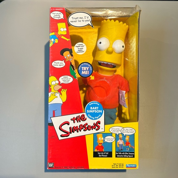 The Simpsons BART Talking Doll Playmates 2000 Interactive Y2K Rare Collectible - Picture 5 of 16